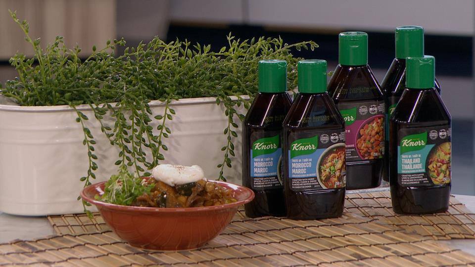 Sauté d'aubergine et pois chiches à l'indienne