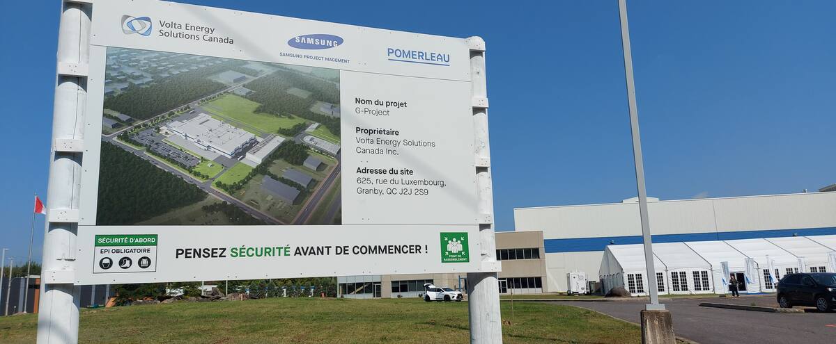 Filière batterie: Solutions énergétiques Volta Canada s'installera à Granby
