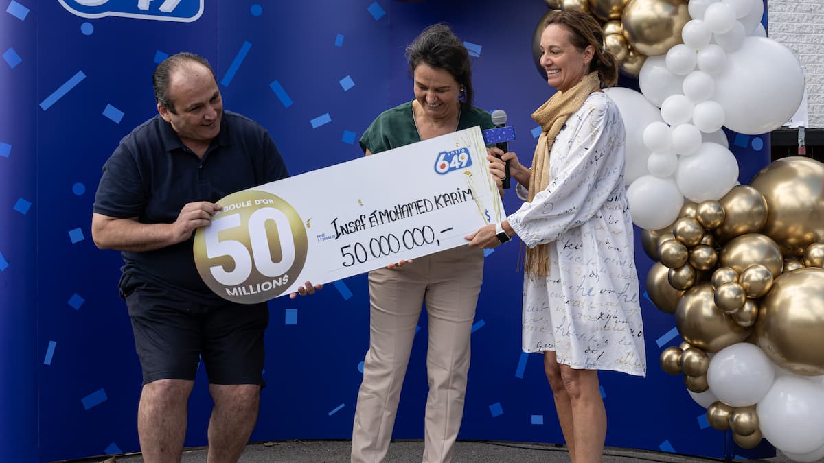 Gagnants du 6/49: ce couple de Québec remporte 50 M$... et termine sa journée de travail