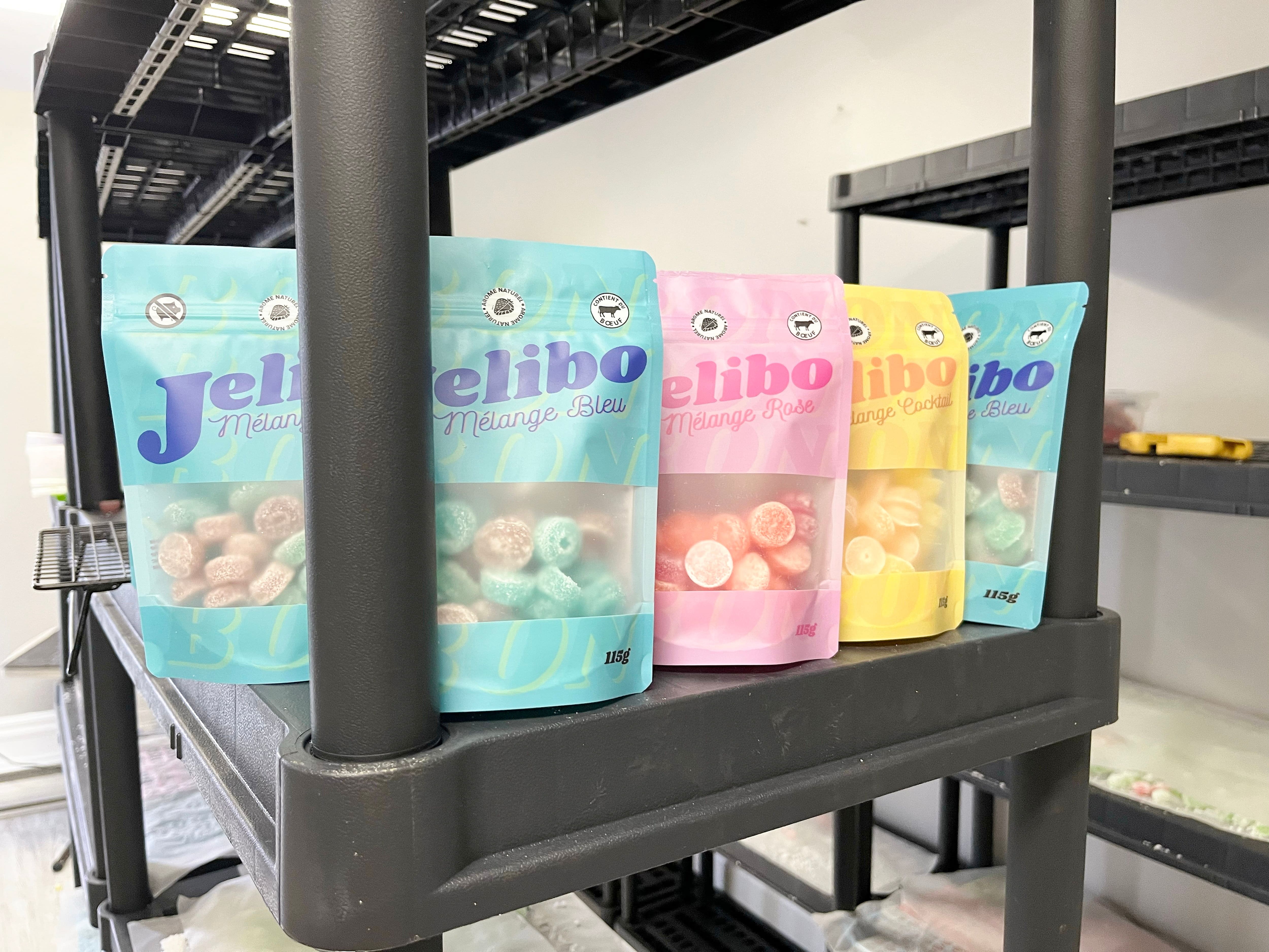 Quelques-unes des variétés de jujubes de la compagnie Jelibo. La jeune entreprise du Centre-du-Québec se lancera sous peu dans la confection de boissons, de réglisses et de barbe à papa.