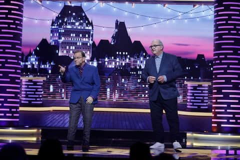 Michelle Charrett and Guilder Roy during the animation of Comedyha's fourth gala! Ceremony at the Capitol Theater.