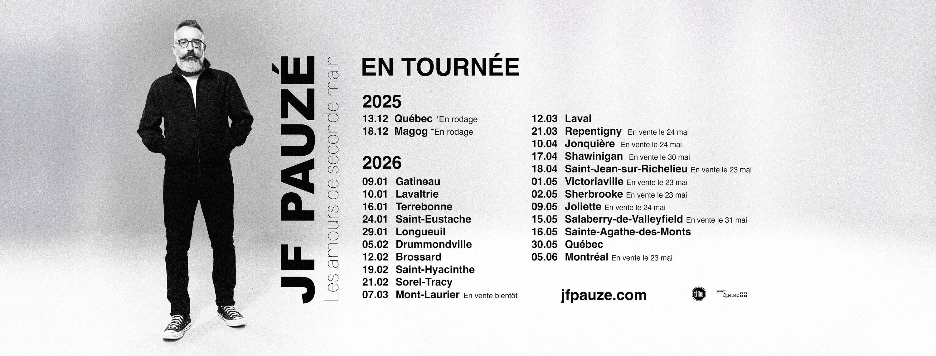 VIDÉO] Le guitariste Jean-François Pauzé annonce une vingtaine de dates de  spectacles et révèle le nom de sa première tournée sans les Cowboys  Fringants | JDM