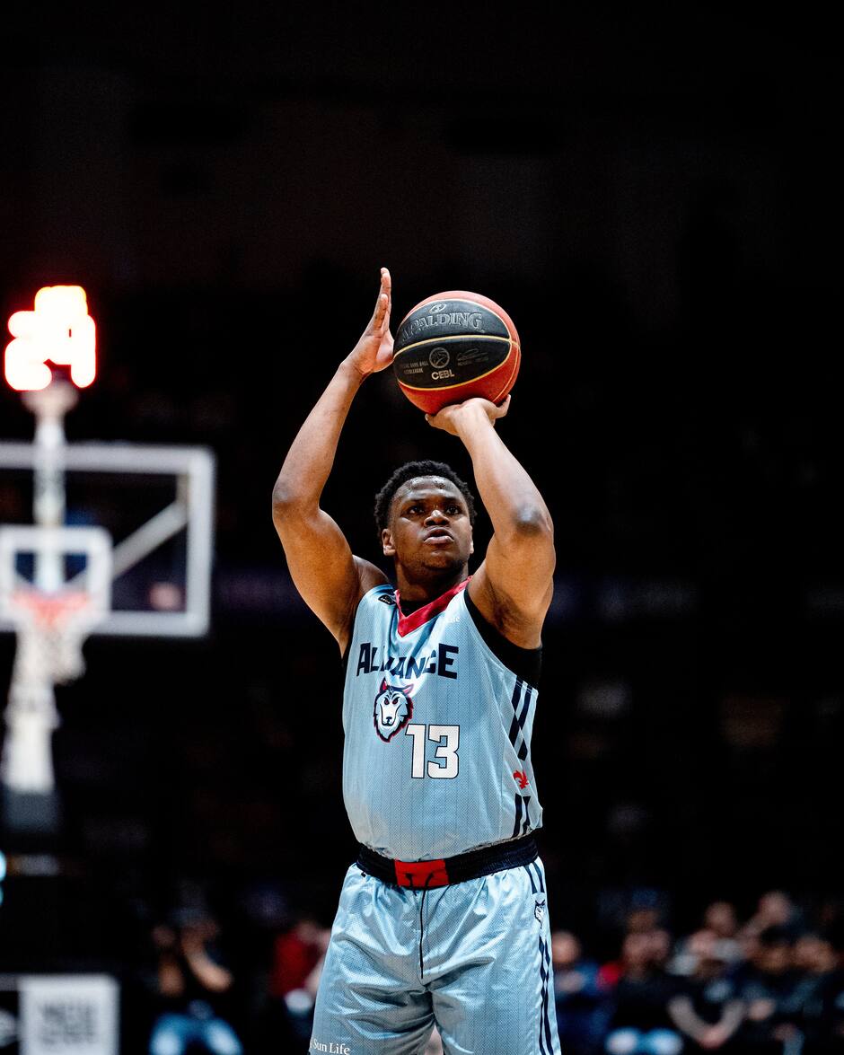 Quincy Guerrier in action for the Montreal Alliance