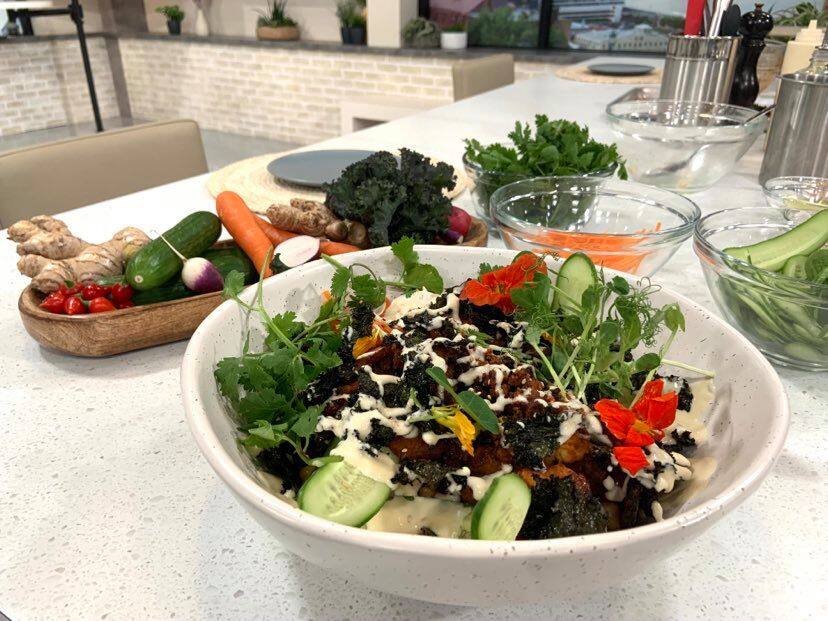 Bol Bouddha de tofu épicé à la coréenne