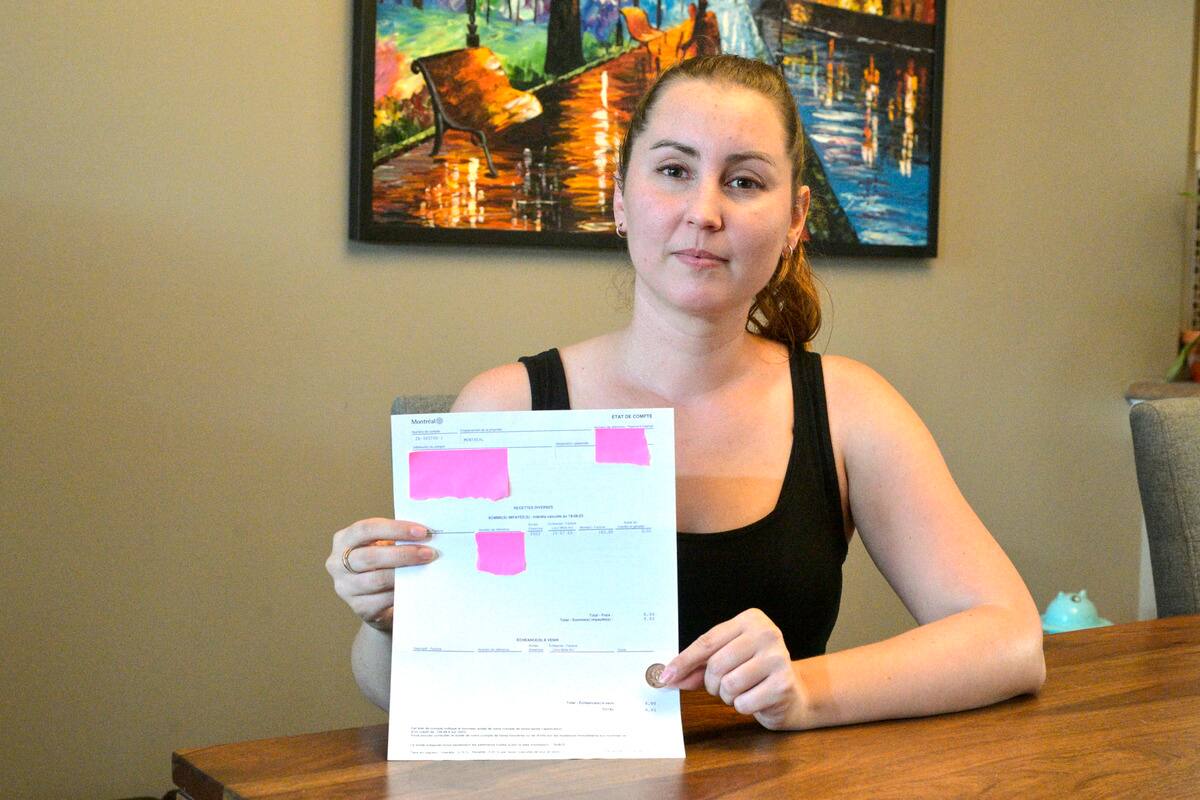 &laquo;C'est un peu ridicule&raquo;: la Ville de Montr&eacute;al r&eacute;clame 0,01$ &agrave; une citoyenne
