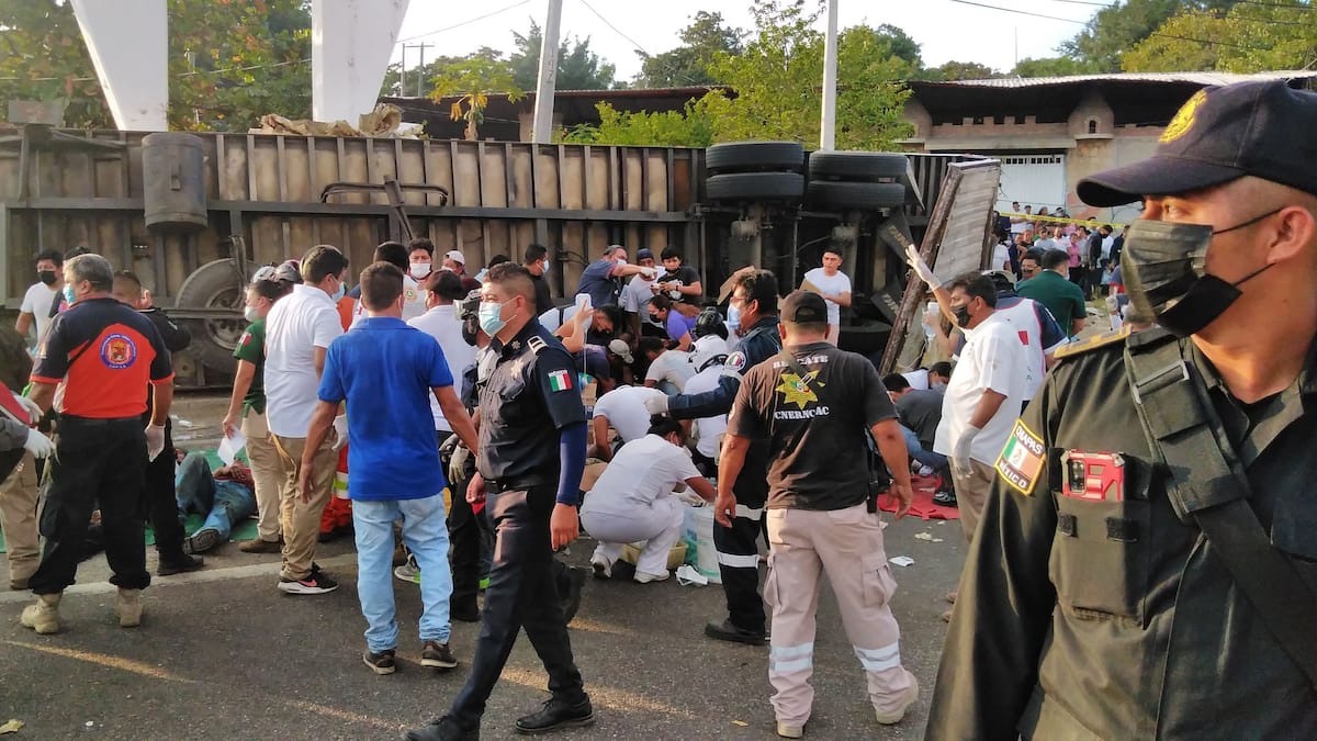 Drama da imigração ilegal no México: 53 mortos em acidente de caminhão Drama da imigração ilegal no México: 53 mortos em acidente de caminhão