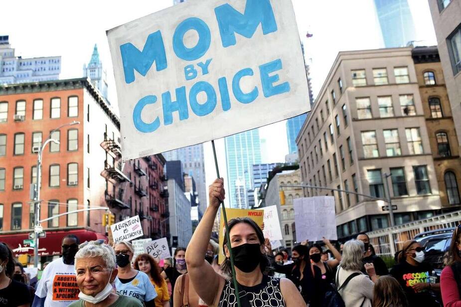 Manifestation pro-avortement à New York.