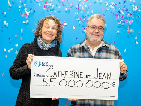 Catherine Ennis and Jean Larocque Catherine Ennis and Jean Larocque, of Coticook, Eastry, won $55 million on Halloween in the Oct. 31 draw.