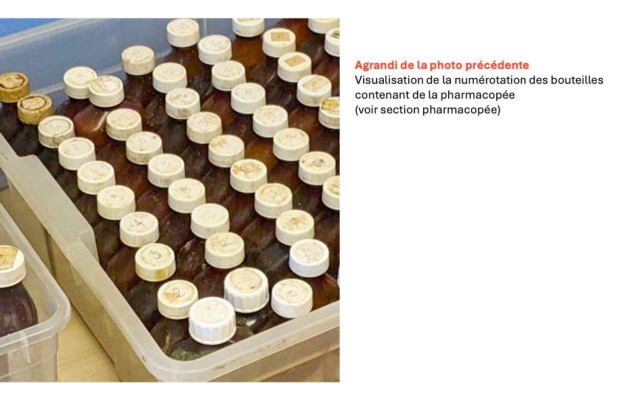 Retrato del acupunturista Gasan Askerow, multado con 30.000 dólares, en particular por utilizar agujas sucias en quebequenses.  Al fondo, agujas contaminadas encontradas en su despacho durante la investigación del síndico de la Orden.