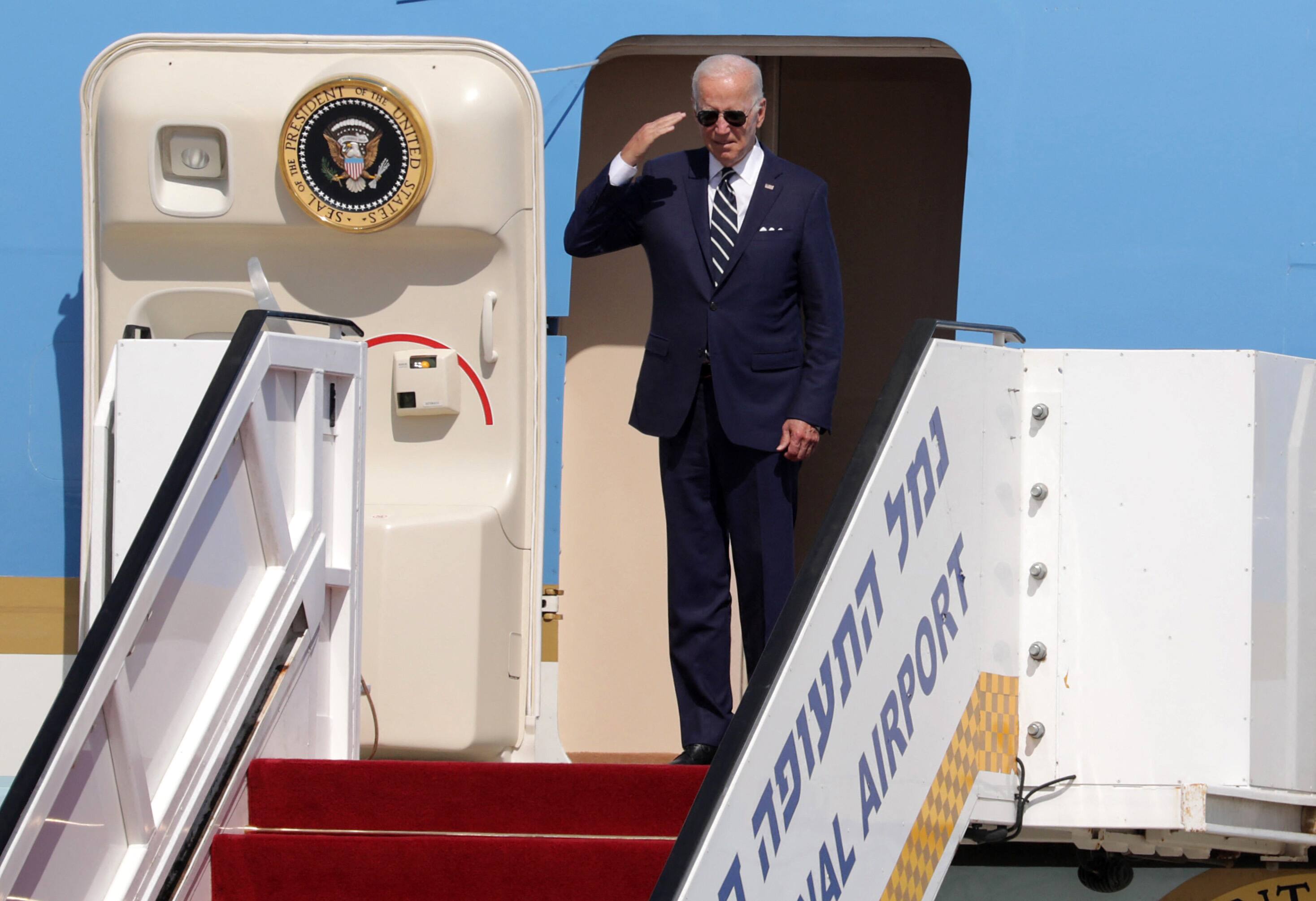 Vol historique de Biden d'Isra&euml;l vers l'Arabie saoudite