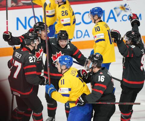 Connor Bedard once more led the charge for Canada on Saturday with four assists in a 5-1 win over Sweden.