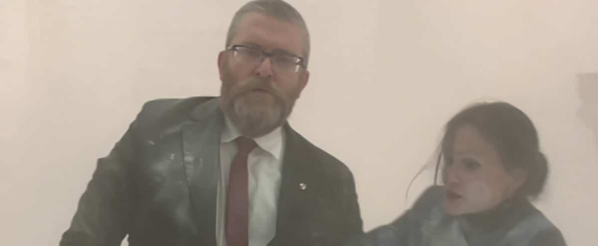 Poland: A far-right lawmaker empties a fire extinguisher on a menorah, a symbol of Judaism Poland: A far-right lawmaker empties a fire extinguisher on a menorah, a symbol of Judaism
