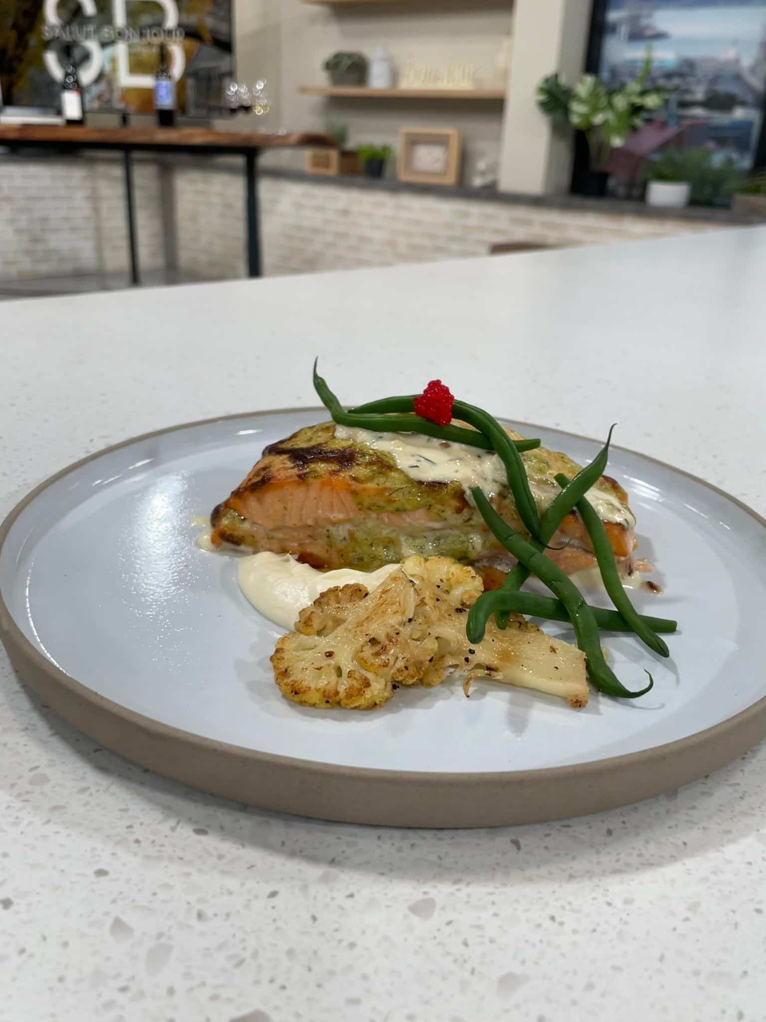 Duo de saumon à la dijonnaise à l’estragon 