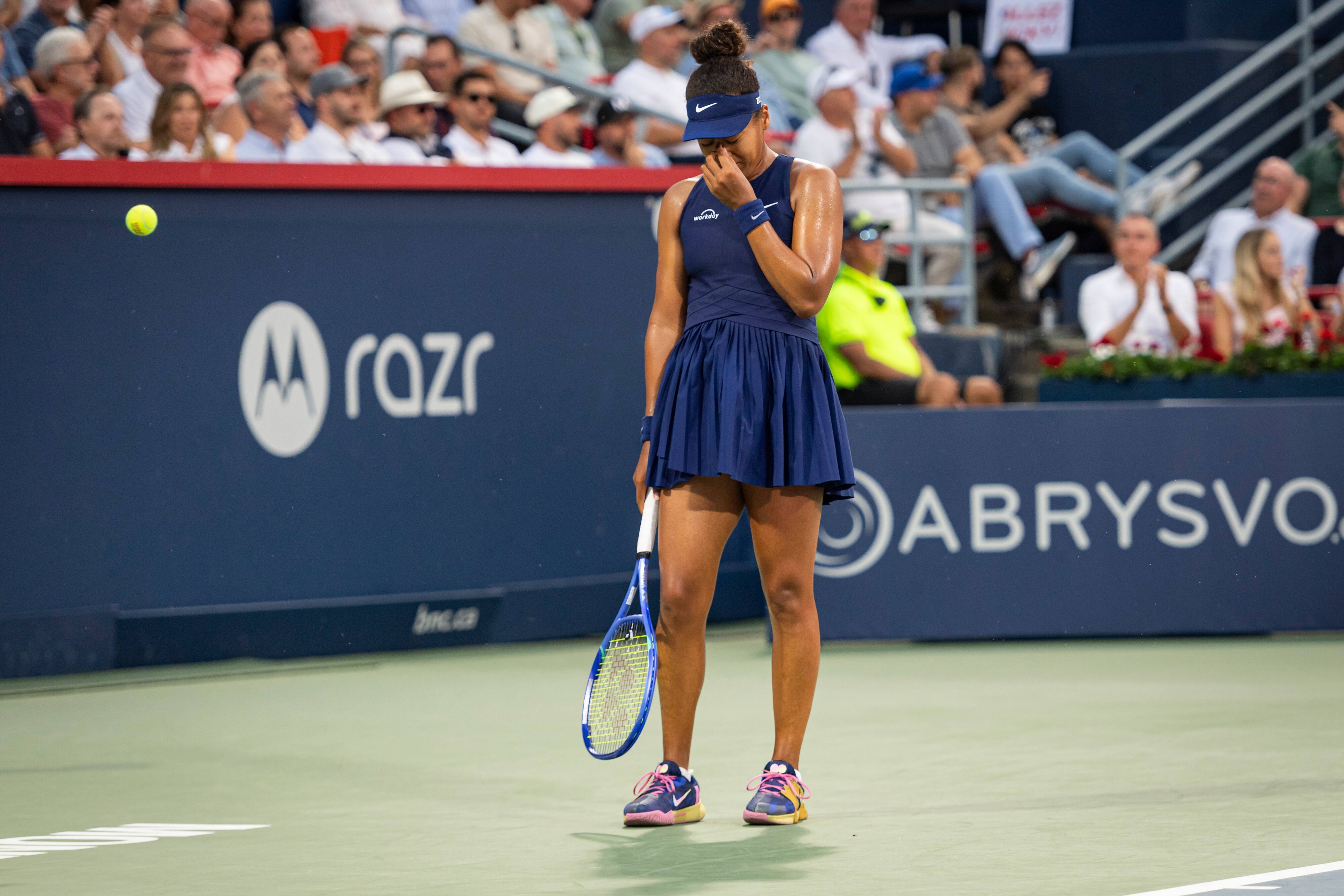 Naomi Osaka ha mostrado signos de fragilidad a medida que avanzaba el partido.