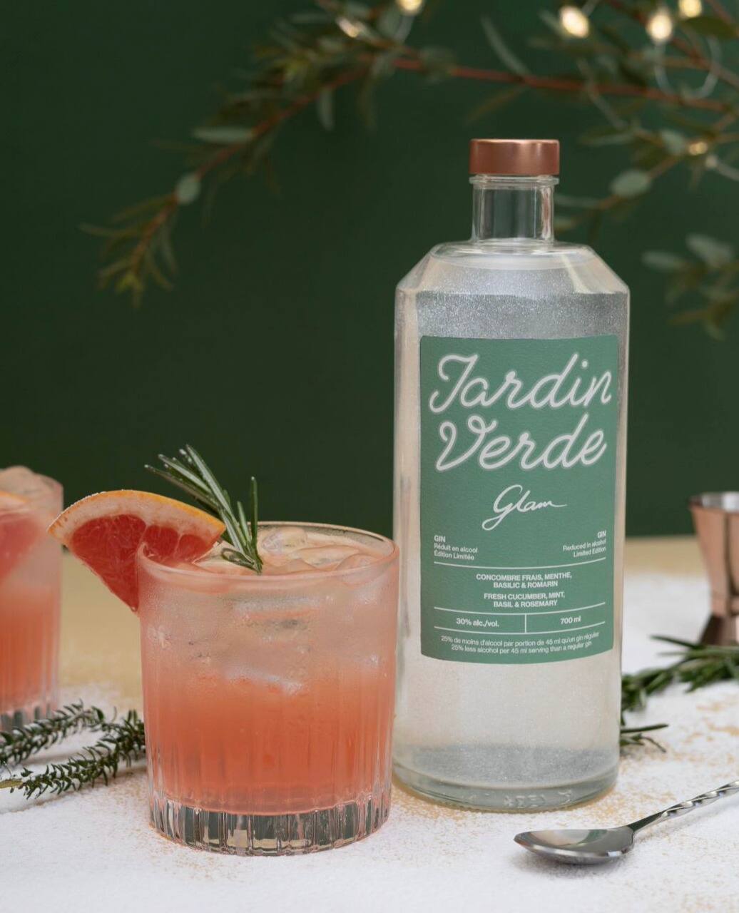 Un gin québécois WOW avec des paillettes 