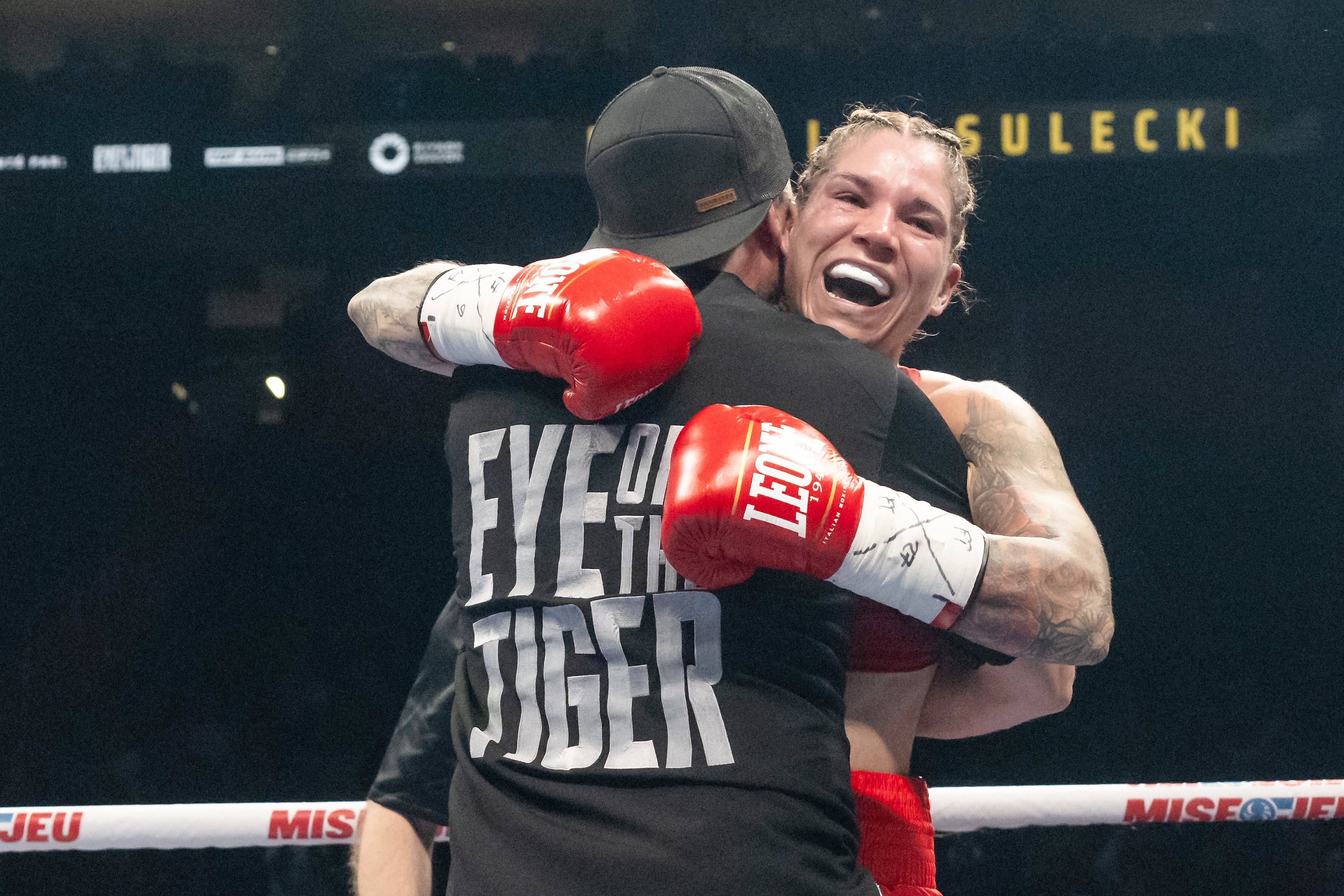 Leïla Beaudoin avec son coach Samuel Décarie-Drolet