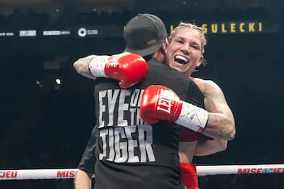 Leïla Beaudoin avec son coach Samuel Décarie-Drolet