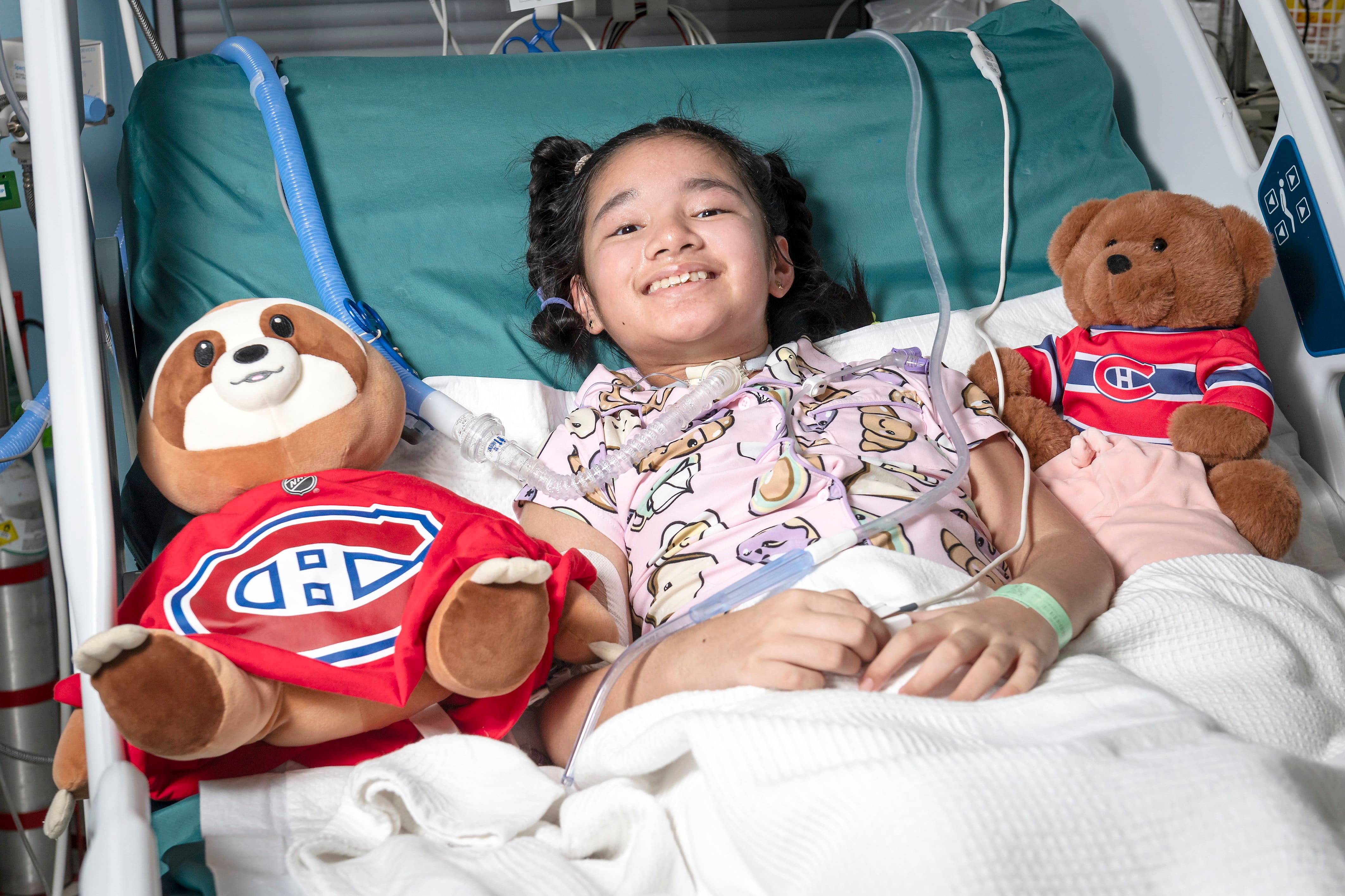 Zoey Emmanuelle Bathan, paciente do CHU Sainte-Justine.