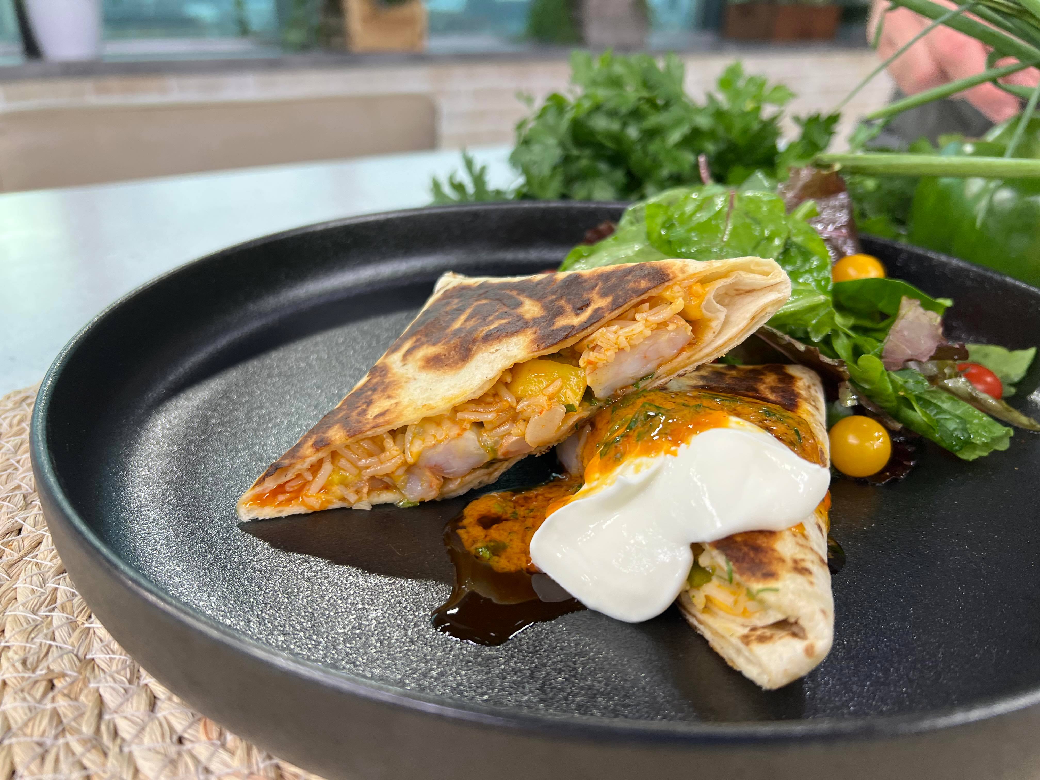 Tortillas de crevettes sauce piri piri