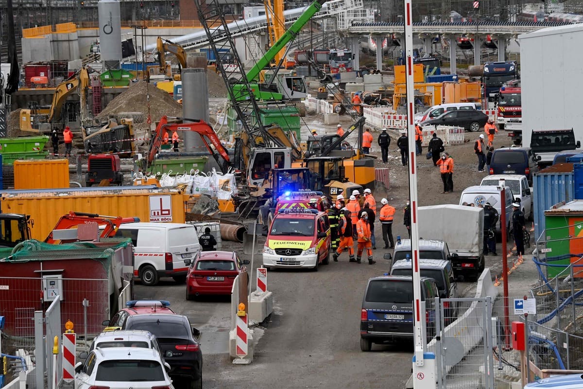 Eine Bombe aus dem Zweiten Weltkrieg explodiert auf einer Baustelle in Deutschland