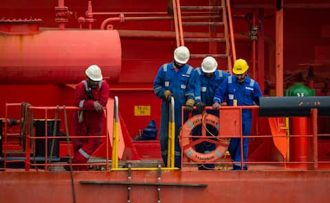 Cem Hydra blocked naval traffic near the St.-Catherine lock on Friday afternoon.