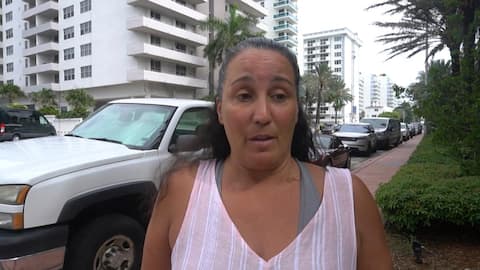 Un edificio derrumbado en Surfside: