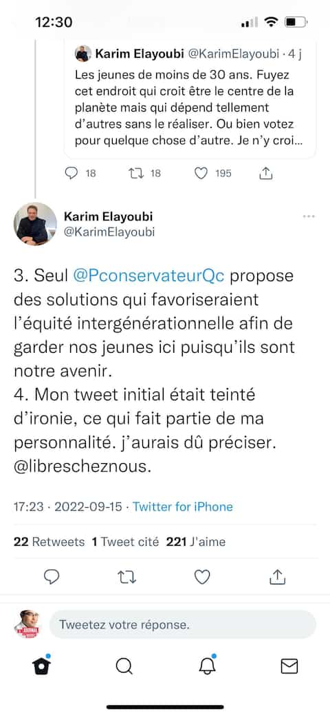 A star Conservative candidate invites young people to flee Quebec