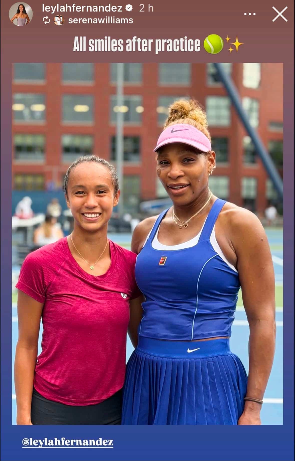 US Open: Le matin «tellement le fun» de Leylah Fernandez avec Serena Williams à New York