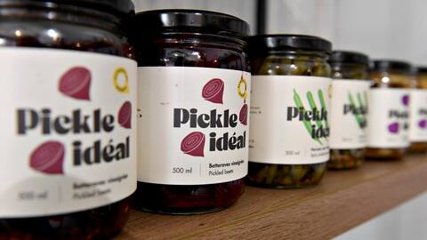 Claude Lafrenière and Vincent Lévy-Hamel opened L'Hôte Épicier last month. They have a wide selection of fine products and Quebec cheeses.