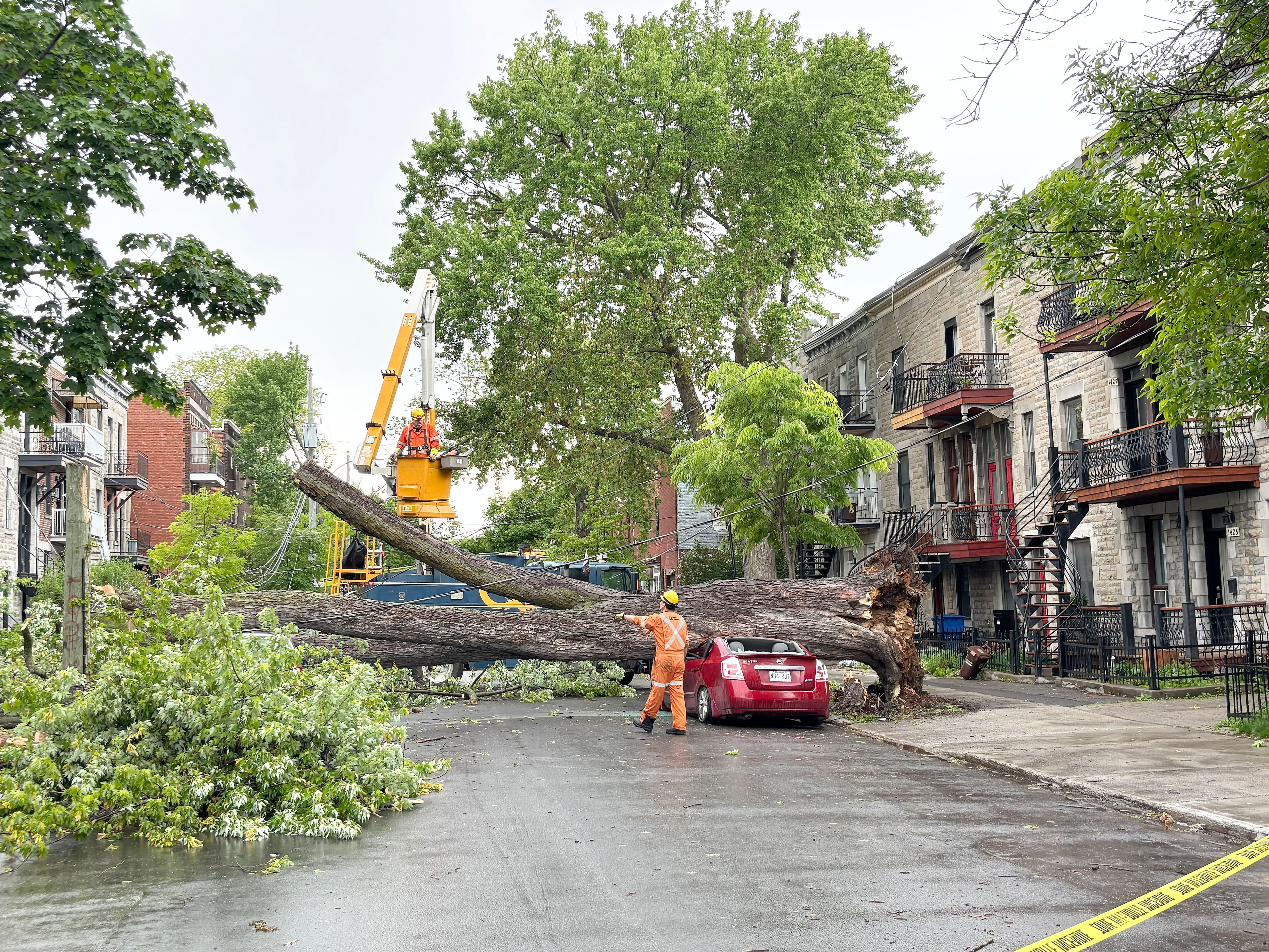 Grêle et orages dans le sud du Québec: un cocktail météo fait des dégâts