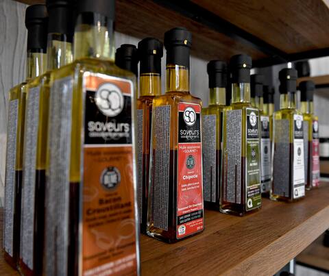 Claude Lafrenière and Vincent Lévy-Hamel opened L'Hôte Épicier last month. They have a wide selection of fine products and Quebec cheeses.