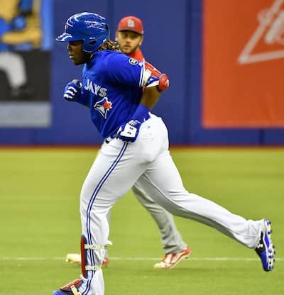 Vladimir Guerrero Jr. delighted fans at the Olympic Stadium with a game-winning home run on March 27, 2018.