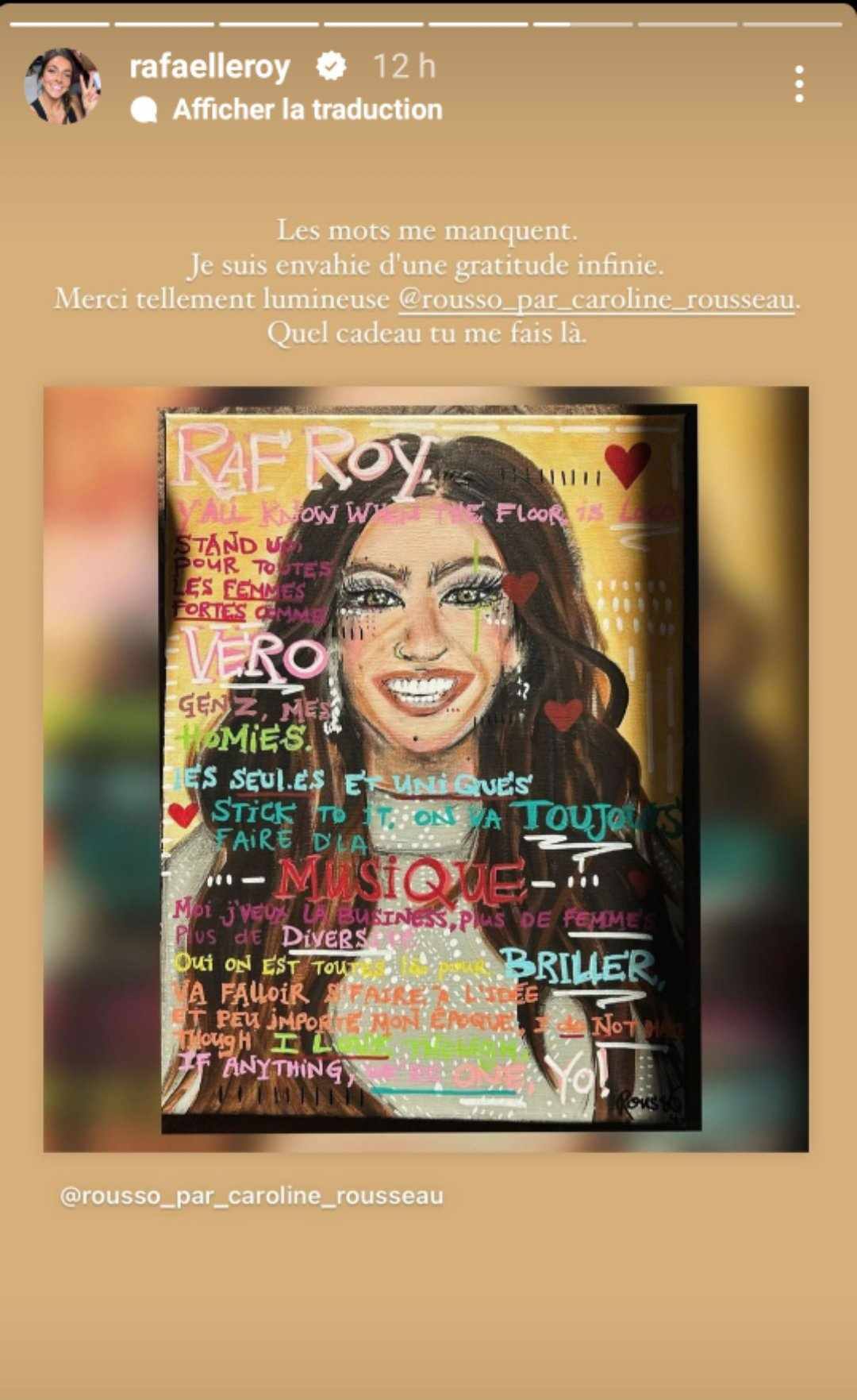Rafaëlle Roy reçoit un hommage inattendu de la part d'une abonnée | 24 ...