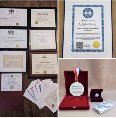 32 academic diplomas: A Canadian woman breaks a historic record