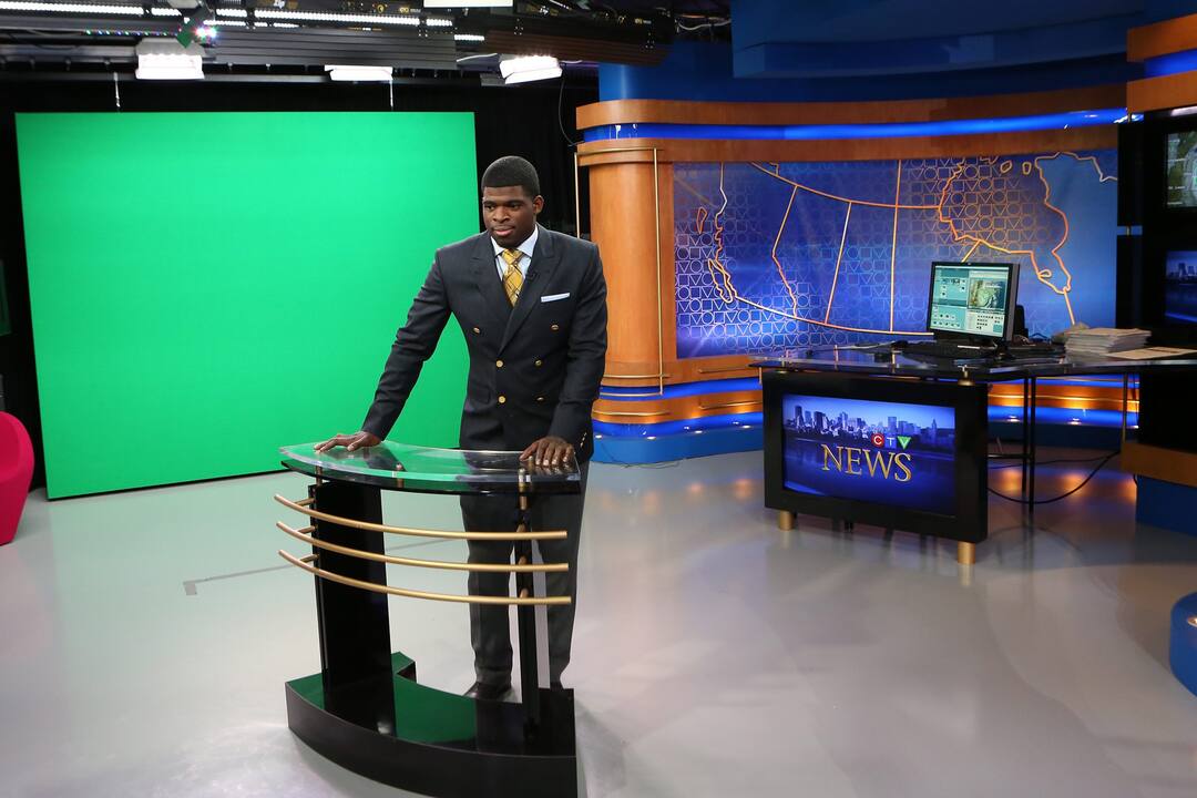 P.K. Subban fait la météo au bultin de nouvelles de CTV, Montr