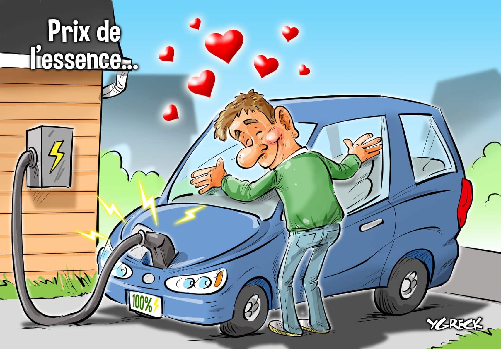 La caricature d’Ygreck en vidéo: prix de l'essence