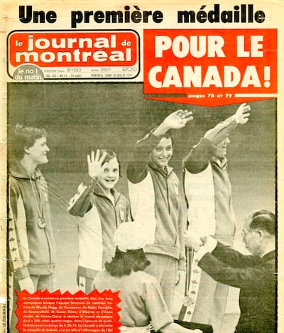 La une du Journal de Montréal du lundi 19 de julho de 1976 no final dos Jogos Olímpicos de Montreal.