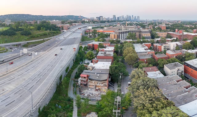 The building that collapsed in the Saint-Henri district of Montreal on Monday afternoon.