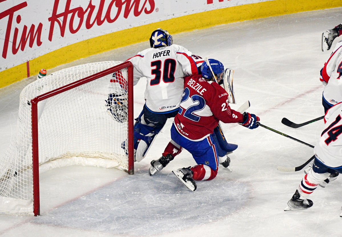 Qu'a donc dit Belzile au gardien des Thunderbirds?