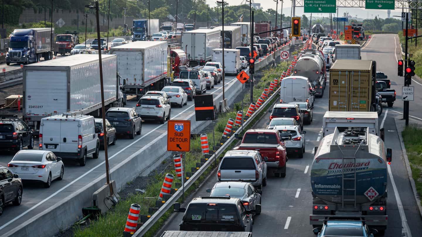 Des ralentissements routiers prévus sur deux ponts montréalais durant la fête du Travail