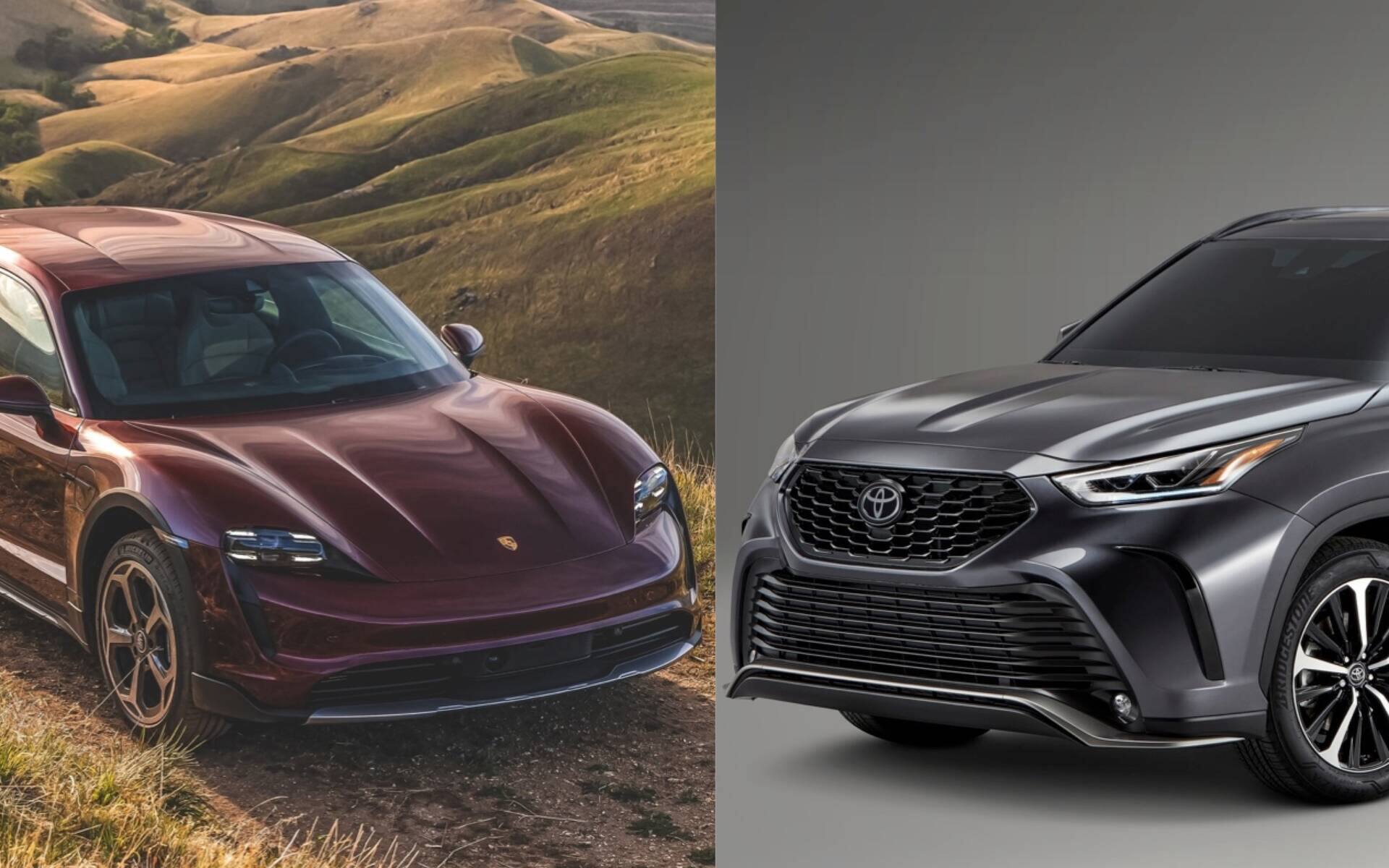 Les Porsche Taycan Cross Turismo et Toyota Highlander mis &agrave; l'essai
