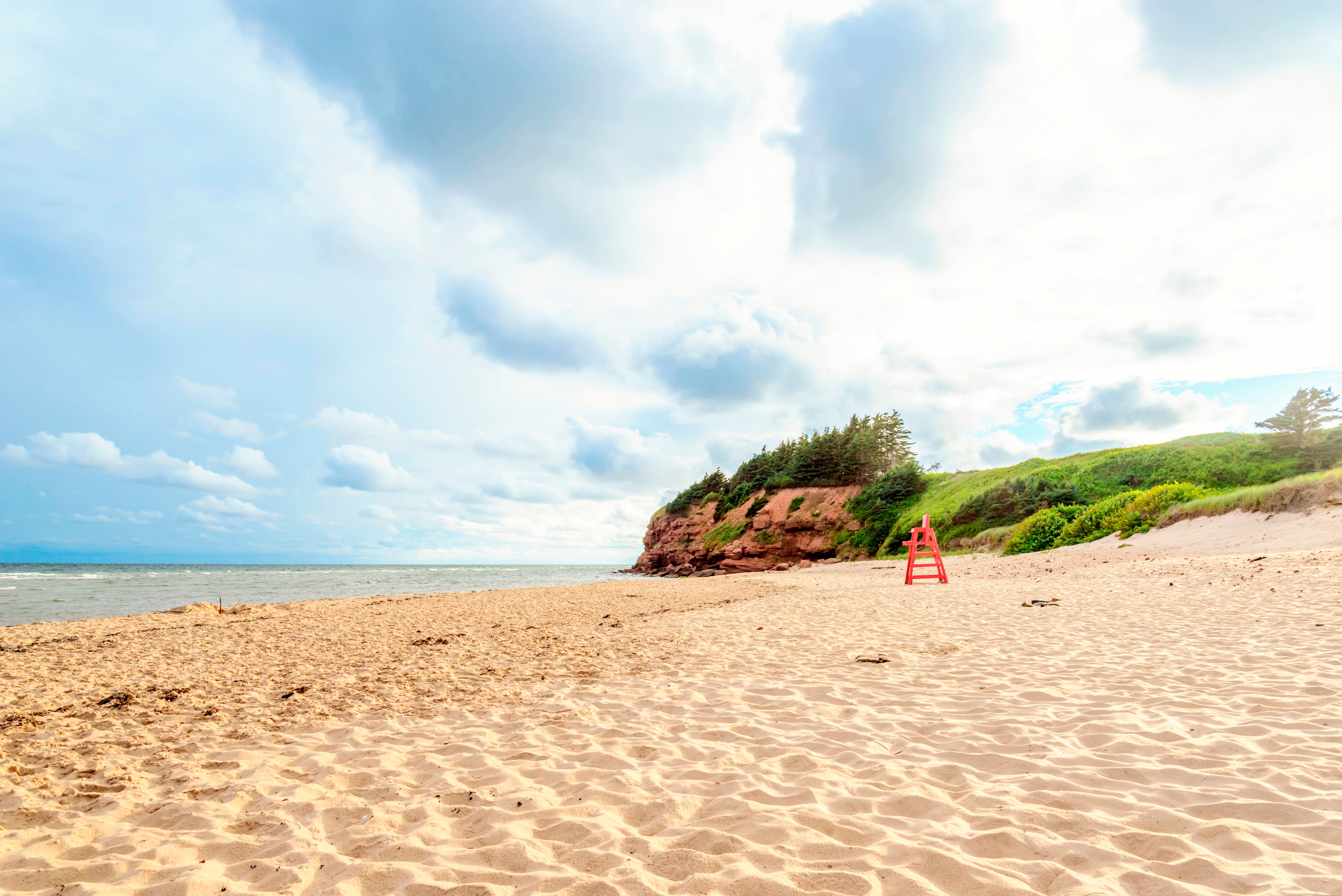Plage au Parc provincial de Basin Head, Île-du-Prince-Édouard