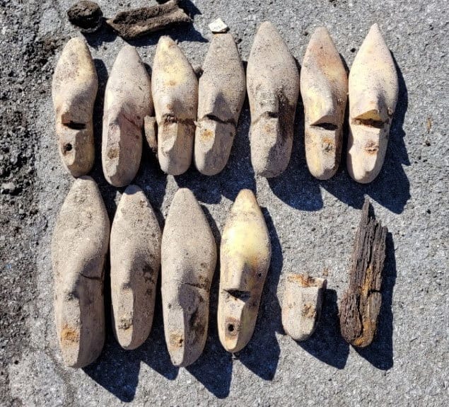 [PHOTOS] Archéologie: moules à chaussures et cuves industrielles trouvés sur le site de l’îlot Dorchester