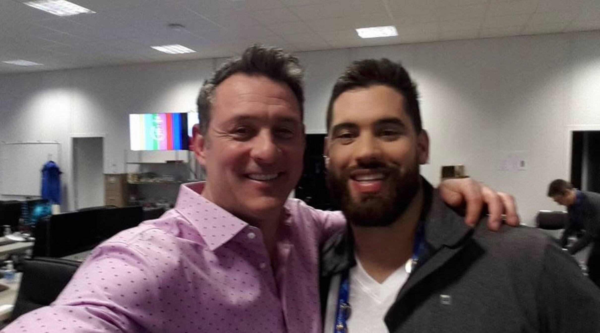 Enrico Ciccone, analista dos Jogos Olímpicos de Pyongyang em 2018, em companhia de Laurent Duverney-Tardif.