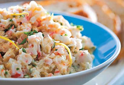 Rillettes de crabe des neiges, mayonnaise à l'huile d’olive et au piri ...