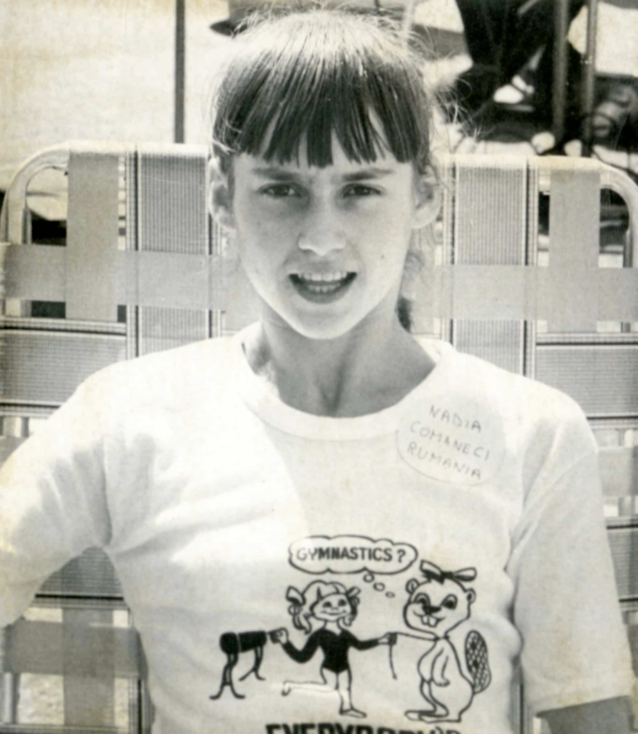Nadia Comaneci, 14 anos, durante os Jogos Olímpicos de Montreal, em 1976