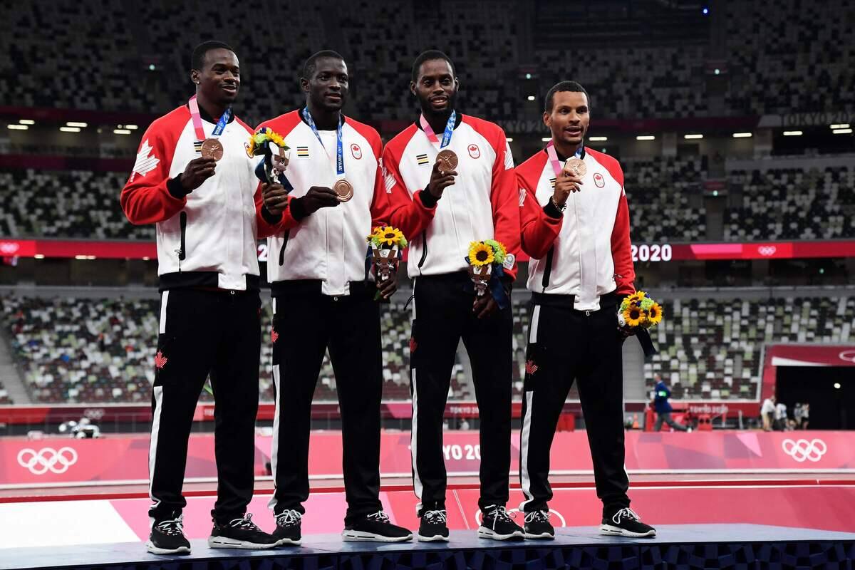 JO de Tokyo: Relais 4 x 100 m&egrave;tres : l&rsquo;argent remis r&eacute;trospectivement aux Canadiens