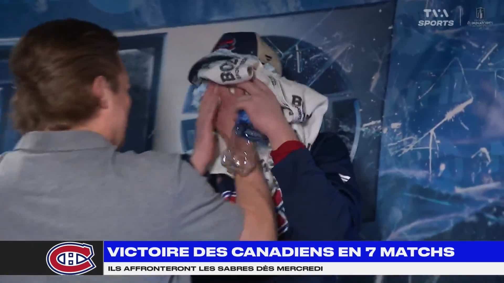 À VOIR: Jakub Dobes se fait entarter par Samuel Montembeault!