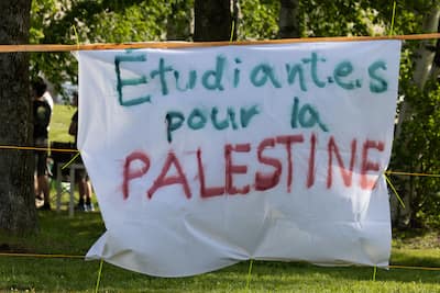 Mobilization in Quebec: A pro-Palestinian encampment built on the grounds of Laval University