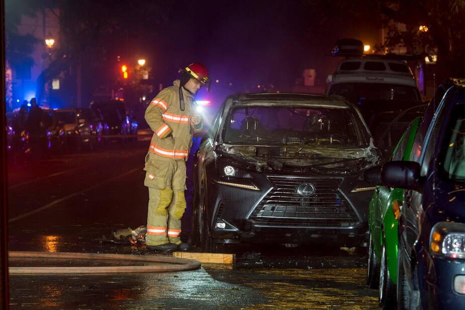 Image principale de l'article Un VUS volé incendié à Montréal